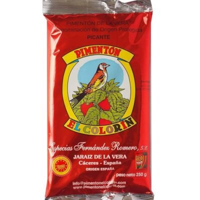 Pimenton De la Vera, El Colorín, bolsa 250 gramos